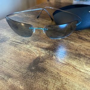 Blue Trim Unisex Silhouette Titan Sunglasses